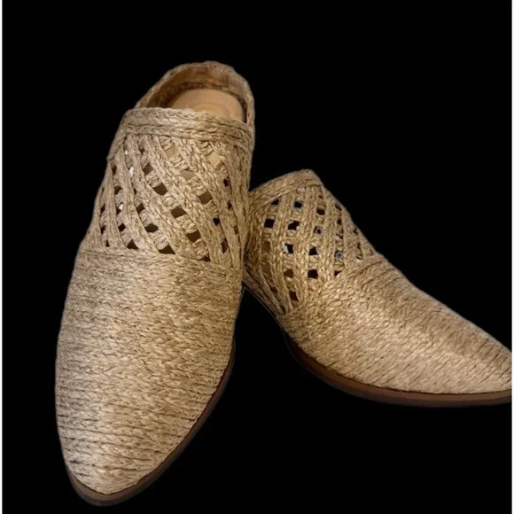 Comfort est. 1946 Woven Mules Women 8W Natural Boho Straw Block Heel Shoes - Picture 13 of 16
